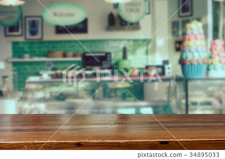 Blurred dessert shop 34895033