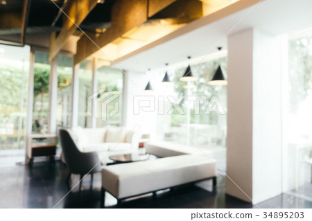 Abstract blur living area in hotel lobby interior Abstract blur living area in hotel lobby interior 34895203