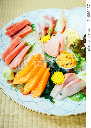 Raw and fresh sashimi fish meat 34896437