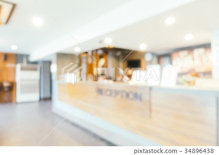 Abstract blur with bokeh and defocused lobby hotel Abstract blur with bokeh and defocused lobby hotel 34896438