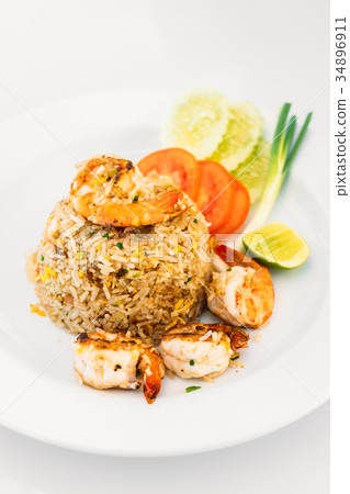 Fried rice with shrimp Fried rice with shrimp 34896911