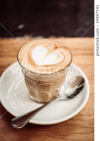 Hot latte coffee cup Hot latte coffee cup 34897541