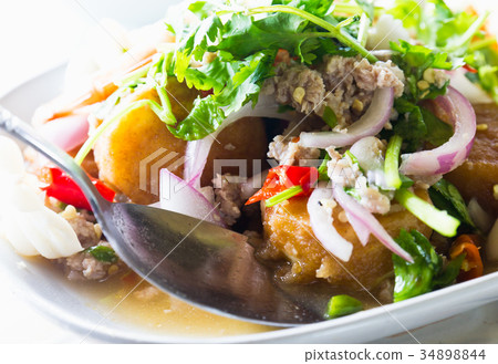 Thai cuisine,Spicy pork Thai cuisine,Spicy pork 34898844