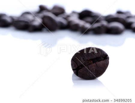 Coffee beans on white background Coffee beans on white background 34899205