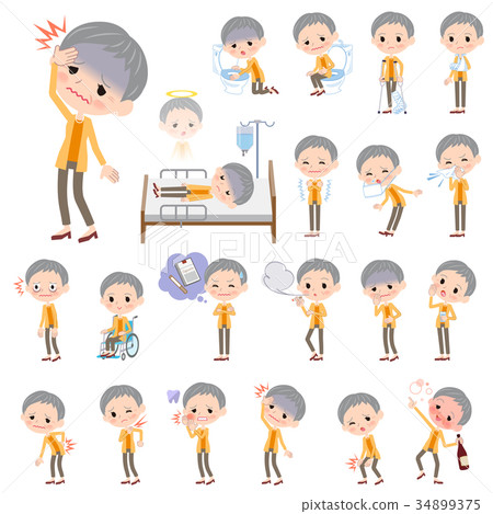 short hair old women_sickness short hair old women_sickness 34899375
