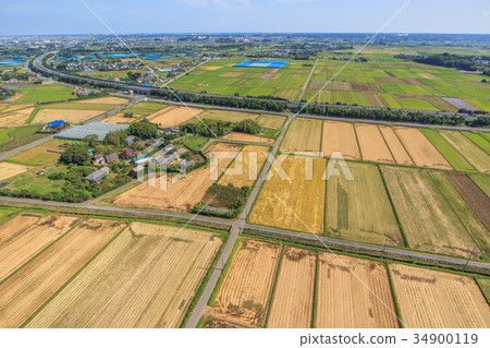 Aerial view of Ichihara city Anesaki Kaibo Imatomi neighborhood Aerial view of Ichihara city Anesaki Kaibo Imatomi neighborhood 34900119