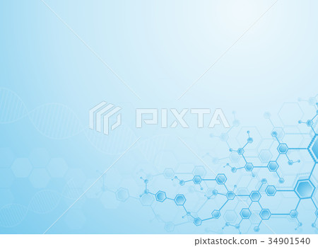 Abstract molecules medical background 34901540