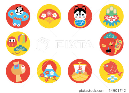 新年卡片模板（年終） 34901742