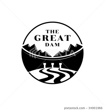 great dam logo with mountain great dam logo with mountain 34901966