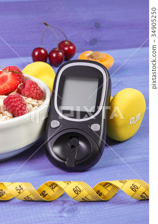 Glucometer for checking sugar level, oatmeal 34905250