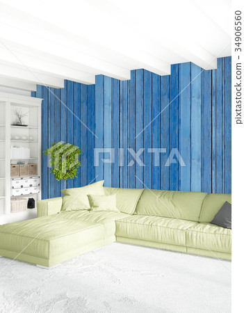 Loft bedroom in modern style interior design with 34906560