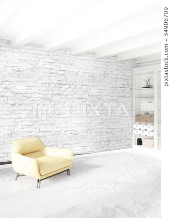 Loft bedroom in modern style interior design with 34906709
