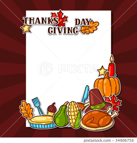 Happy Thanksgiving Day background with holiday Happy Thanksgiving Day background with holiday 34906758