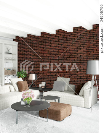 Loft bedroom in modern style interior design with Loft bedroom in modern style interior design with 34906796