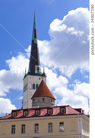 spike of St Olaf (Oleviste) Church and fortificati spike of St Olaf (Oleviste) Church and fortificati 34907390