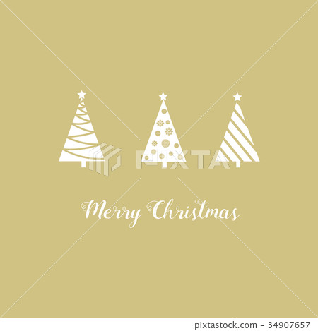 Christmas greeting card white graphict fir trees Christmas greeting card white graphict fir trees 34907657