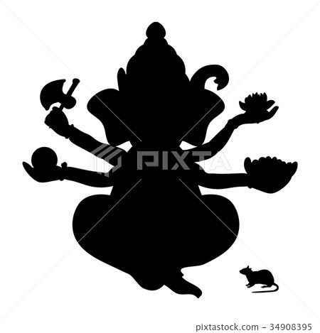 Genesha silhouette traditional religion Genesha silhouette traditional religion 34908395