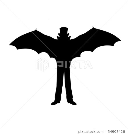 Vampire tale silhouette holiday halloween 34908426