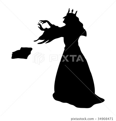 Gueen evil witchcraft magical silhouette fantasy 34908471