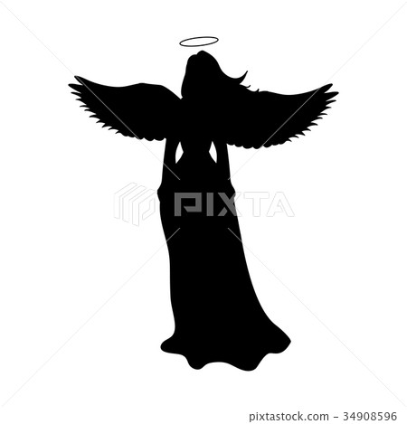 Angel silhouette christmas religious christian 34908596