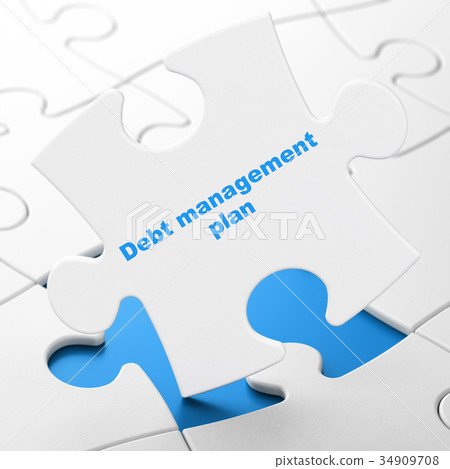 Business concept: Debt Management Plan on puzzle 34909708