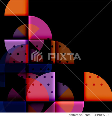 Circle elements on black background Circle elements on black background 34909792