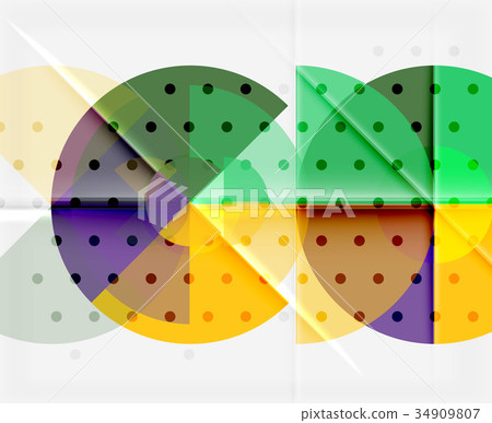 Circle elements on black background Circle elements on black background 34909807