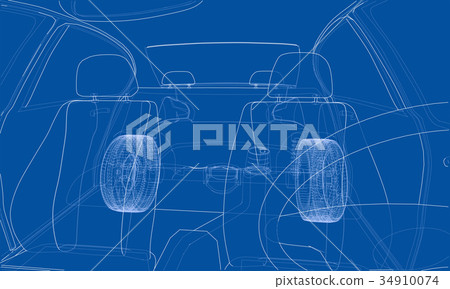 Concept car. Vector 34910074