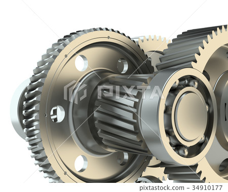 3d manufacturing: background of metal gears 3d manufacturing: background of metal gears 34910177