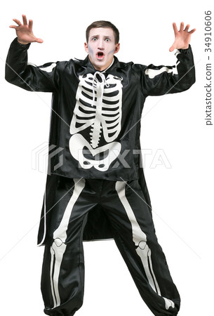 halloween, costume party, amusement concept 34910606