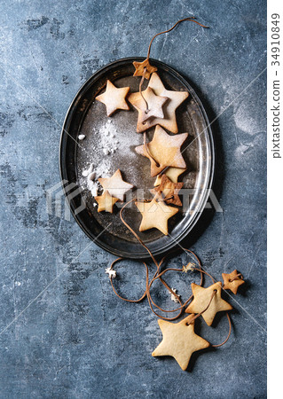 Christmas star shape sugar cookies 34910849