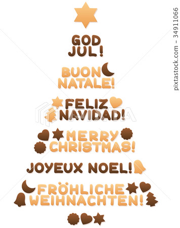 Merry Christmas Worldwide Christmas Tree Cookies 34911066