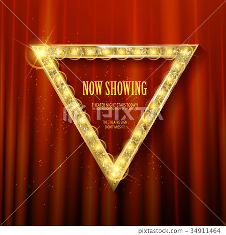 Shining retro triangular light banner Shining retro triangular light banner 34911464