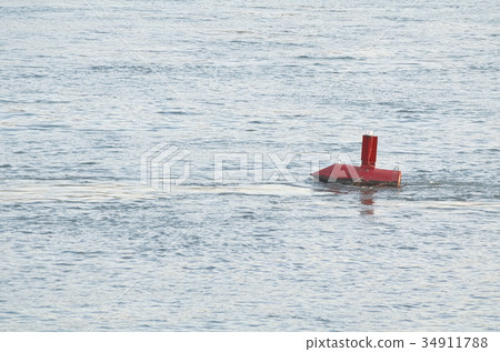 Buoy in the Danube River. 34911788