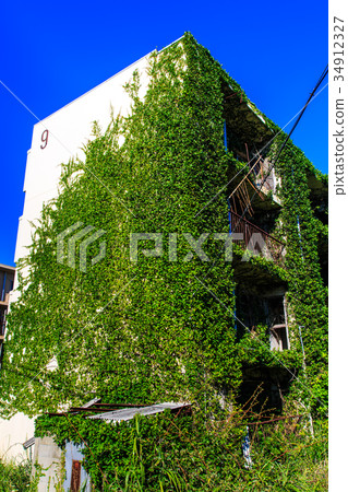 被遺棄的高層公寓樓Ikeshima Coal Mine Nagasaki 34912327