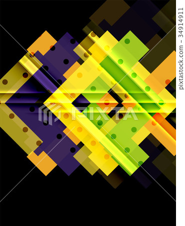 Color arrows on black background 34914911