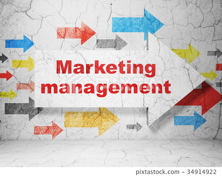 Marketing concept: arrow with Marketing Management Marketing concept: arrow with Marketing Management 34914922