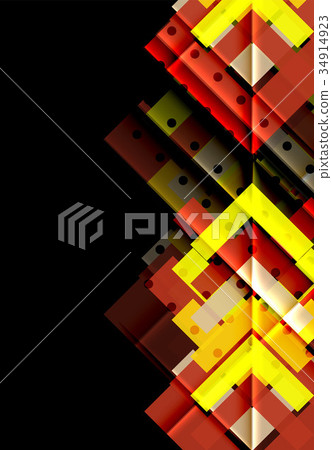 Color arrows on black background 34914923