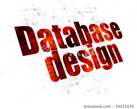 Programming concept: Database Design on Digital - Stock Illustration ...