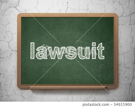 Law concept: Lawsuit on chalkboard background Law concept: Lawsuit on chalkboard background 34915900