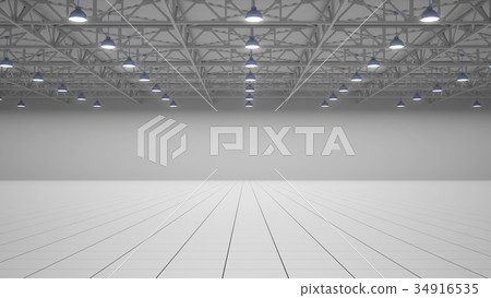 Empty exhibition centre. 3d render Empty exhibition centre. 3d render 34916535