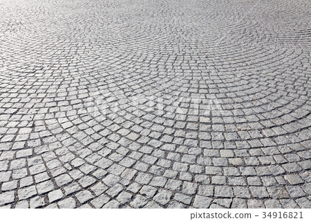 Old square stone paving 34916821