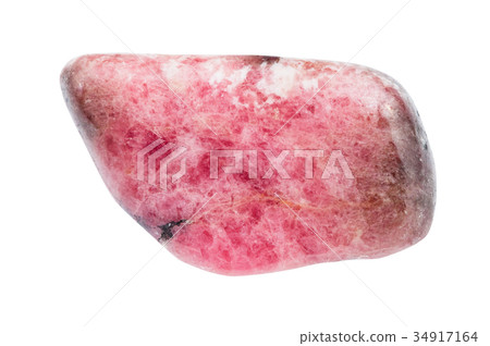 tumbled pink rhodonite gemstone isolated tumbled pink rhodonite gemstone isolated 34917164