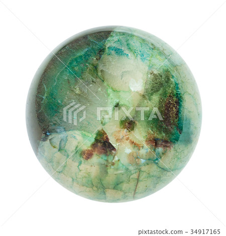 crystalline surface of green Agate broken ball crystalline surface of green Agate broken ball 34917165