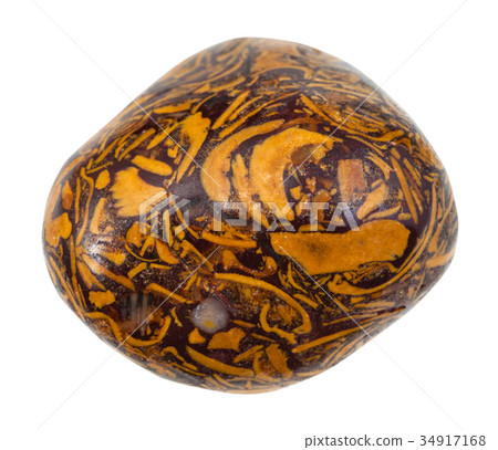 polished Mariam Stone gemstone isolated on white polished Mariam Stone gemstone isolated on white 34917168