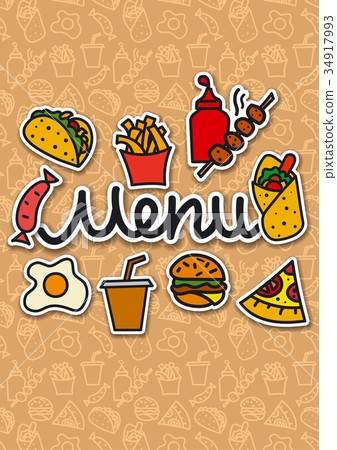 menu cover fast food menu cover fast food 34917993