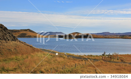 Lake Myvatn in late summer, Iceland. 34918084