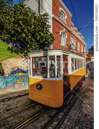 Gloria Funicular in Lisbon 34919002