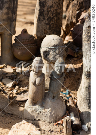 fetish in Lobi village, Burkina faso 34920246