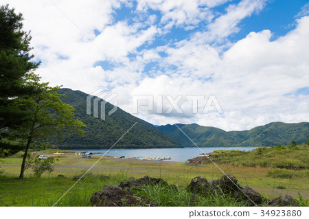 Lake Honjo blue sky fine sky 34923880